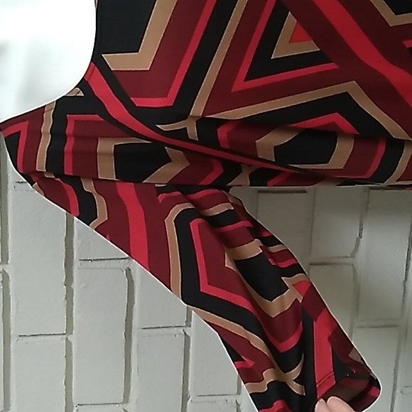 NY Collection Multicolor Criss Cross Back Dress. Size 1X NWT - Picture 3 of 10